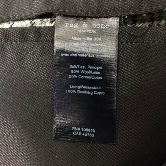 Rag & Bone Patrick Pant Grey Multi-Check Modern Fit Wool Blend Pant Mens 32 NWT - Picture 11 of 15
